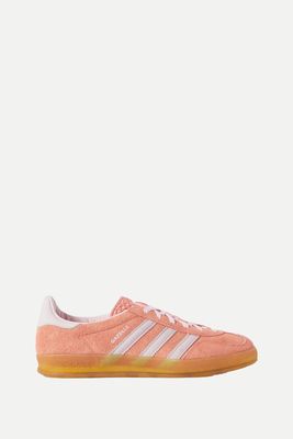 Gazelle Indoor Leather-Trimmed Suede Sneakers from Adidas