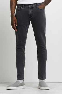 Black Washed Skinny Jeans from River Island