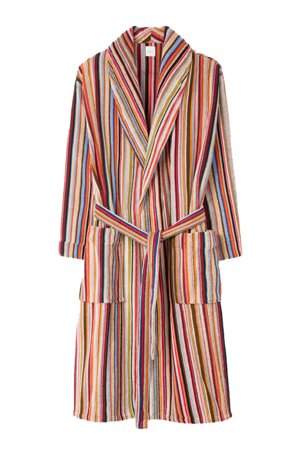 'Signature Stripe' Woven Cotton Dressing Gown from Paul Smith
