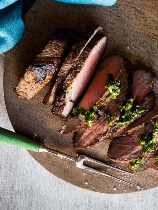 Roast Beef with Shallot Confit recipe