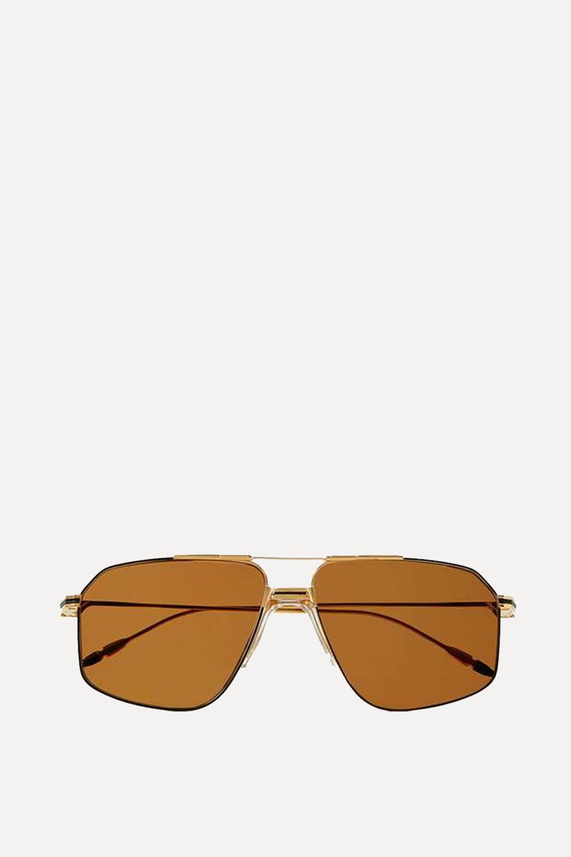 Jagger Aviator-Style Gold-Tone Titanium Sunglasses from Jacques Marie Mage