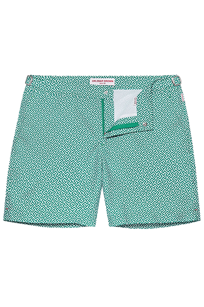 Bright Emerald/Cloud Mid-Length Swim Shorts