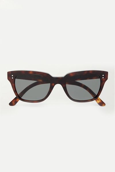 Square-Frame Tortoiseshell Acetate Sunglasses from Celine