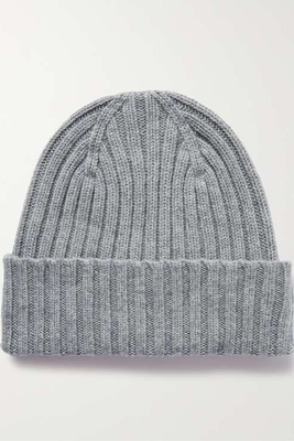 Cairn Ribbed Cashmere Beanie from Mr P.