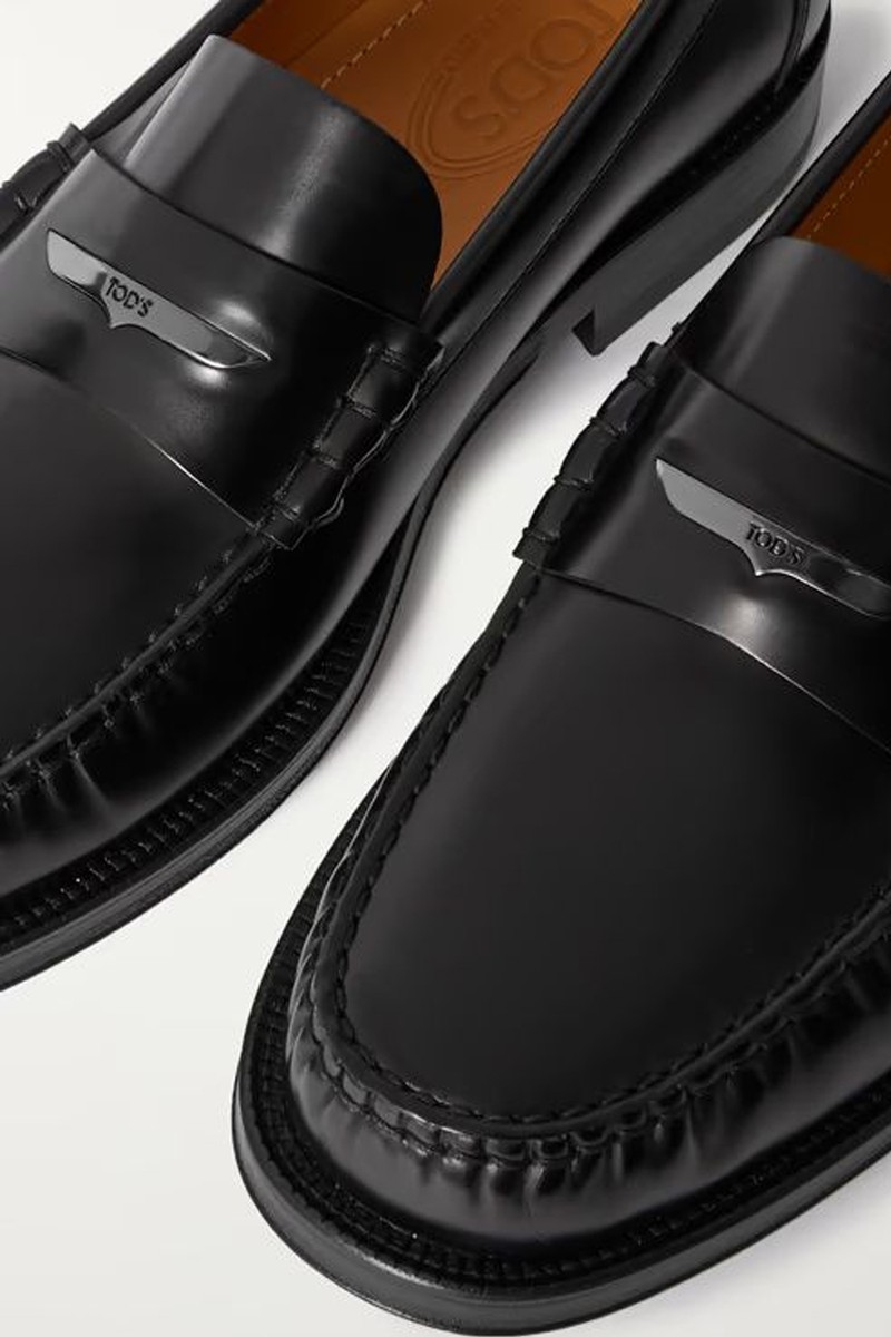 Embellished Leather Penny Loafers from Tod's