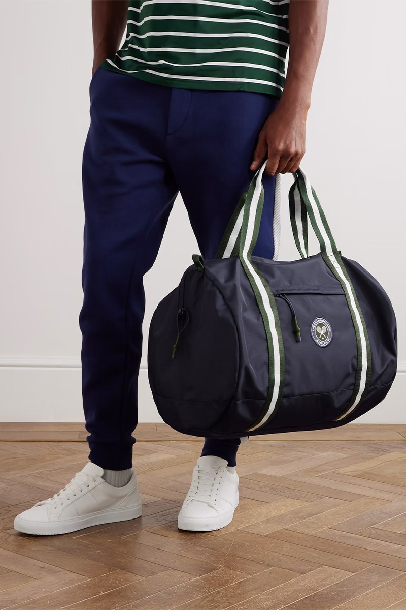 Wimbledon Webbing-Trimmed Logo-Appliquéd Canvas Duffle Bag from Polo Ralph Lauren