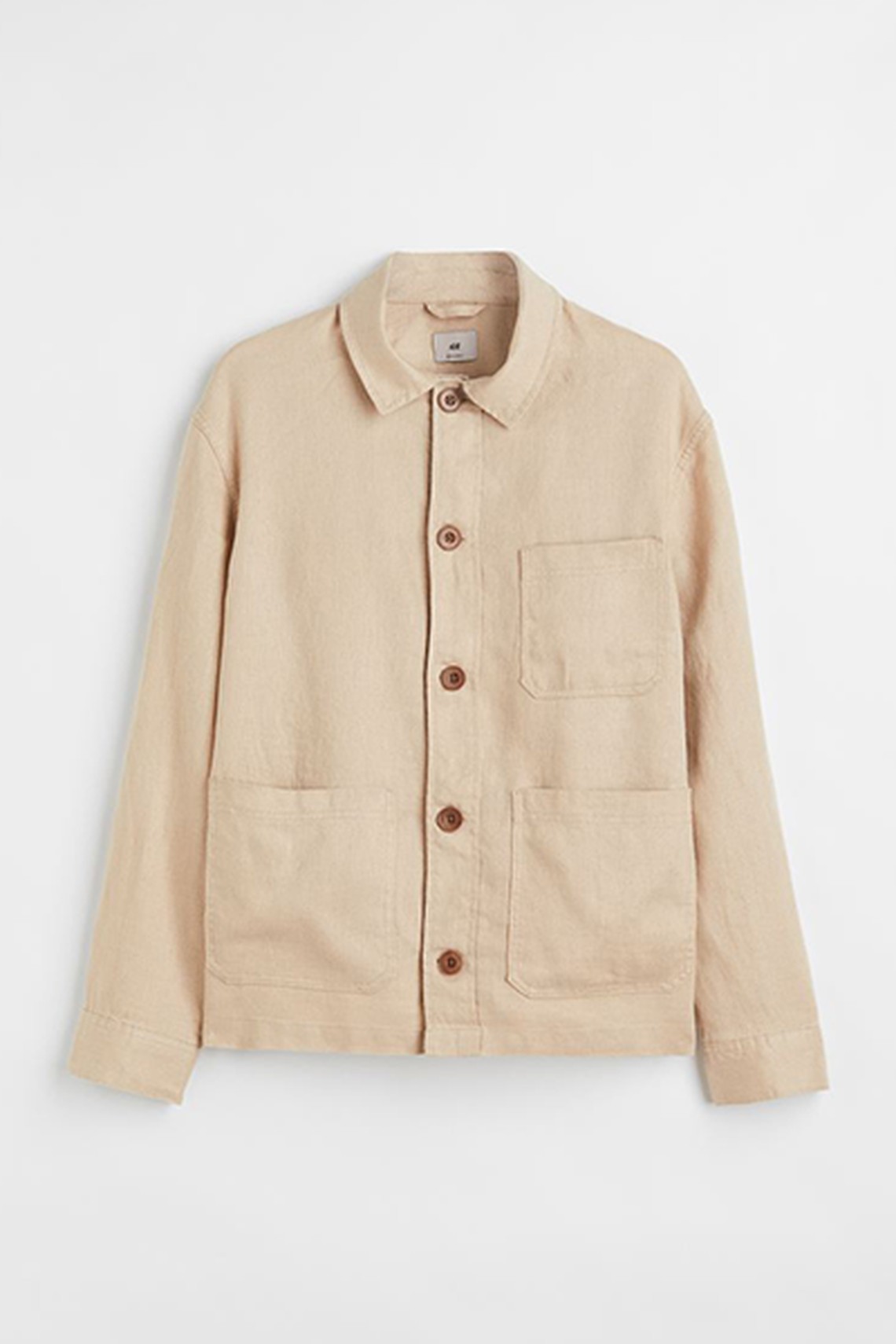 Regular Fit Linen Overshirt