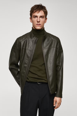 Nappa Leather-Effect Jacket from Mango