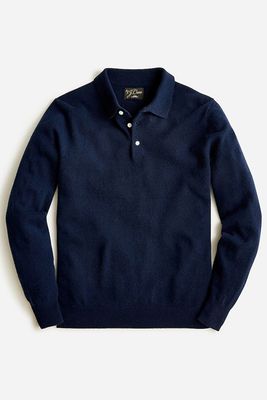 Cashmere Collared Sweater-Polo 