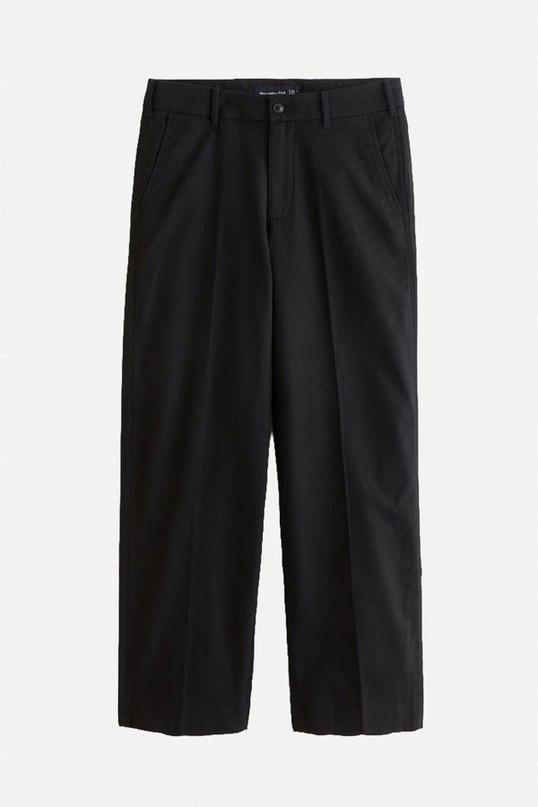 Linen-Blend Baggy Trousers from Abercrombie & Fitch