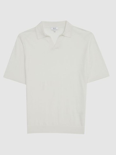 Merino Wool Open Collar Polo Shirt