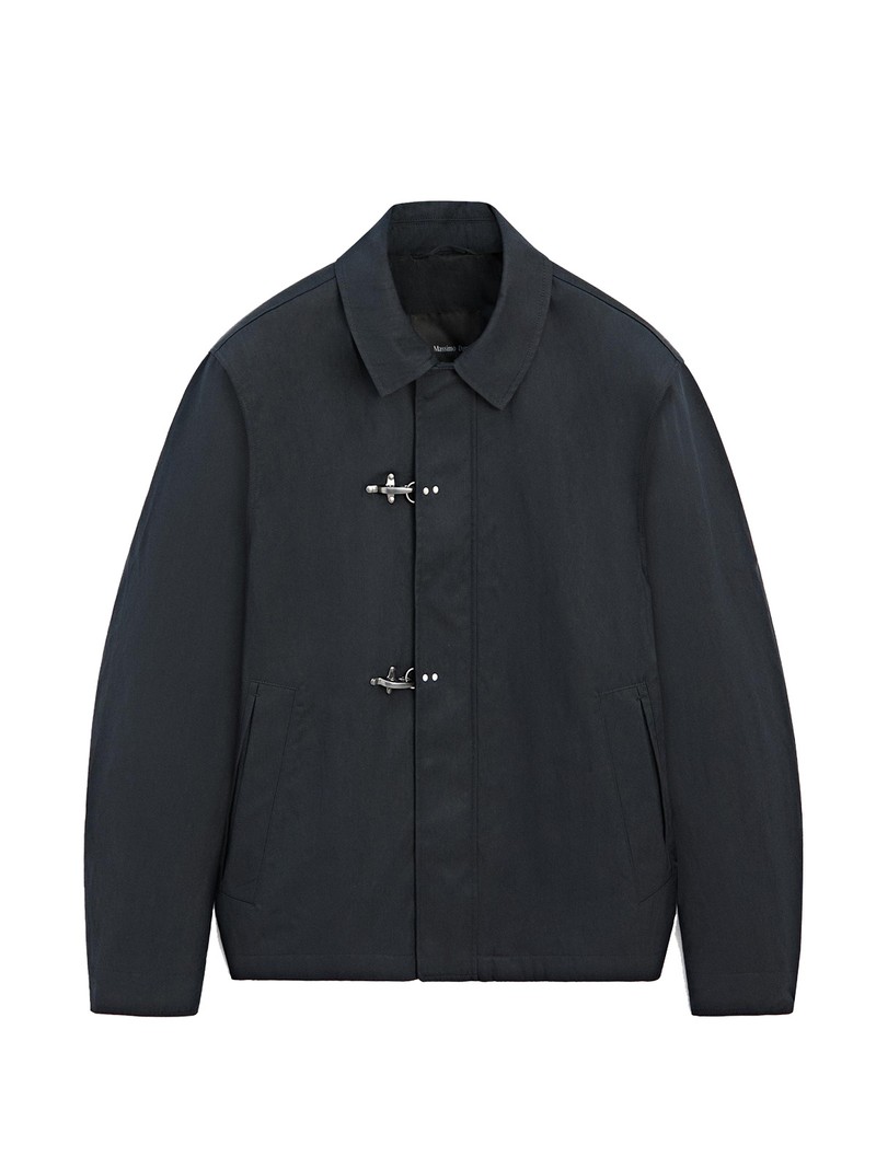 Cotton Blend Toggle Jacket 