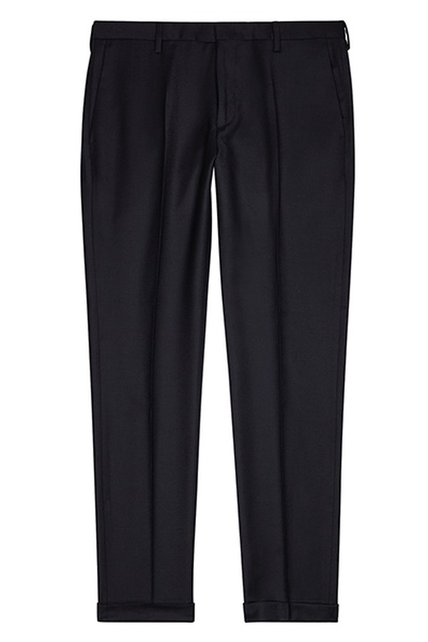 Navy Wool-Blend Trousers from Paul Smith