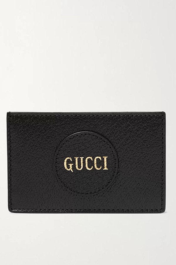 Logo-Print Full-Grain Leather Cardholder from Gucci