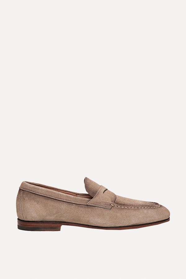 Suede Penny Loafers from Santoni