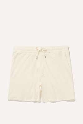 Straight-Leg Cotton-Terry Drawstring Shorts