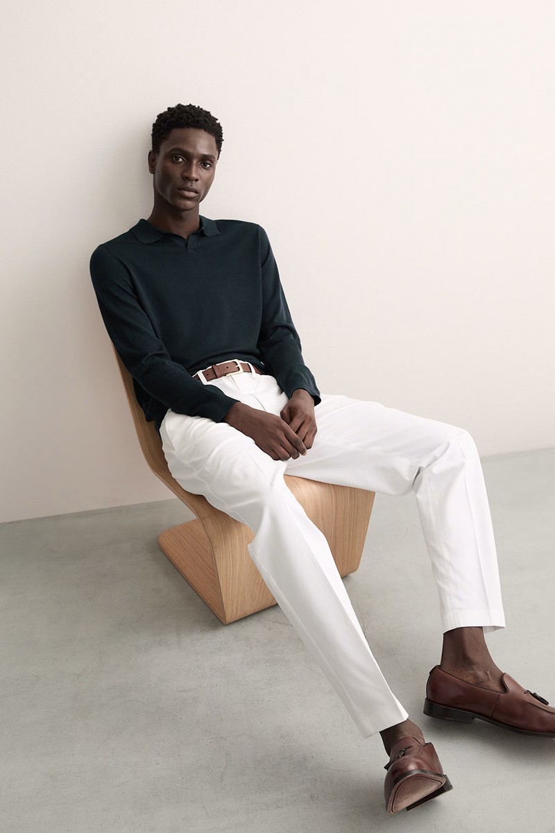 Merino Wool Rich With Silk Knitted Polo