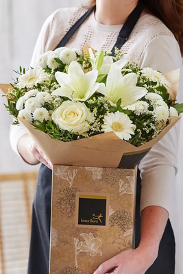 Beautiful Handcrafted Neutral Bouquet from Interflora