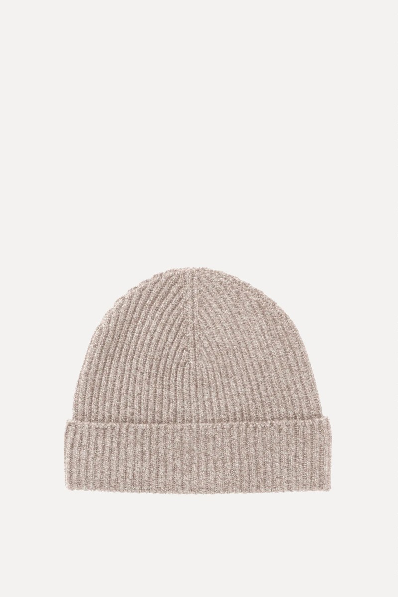 Ribbed Cashmere Beanie from Johnstons Of Elgin