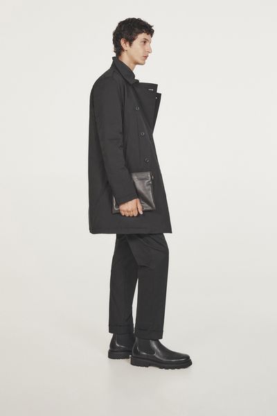 Down and Feather Trench Coat