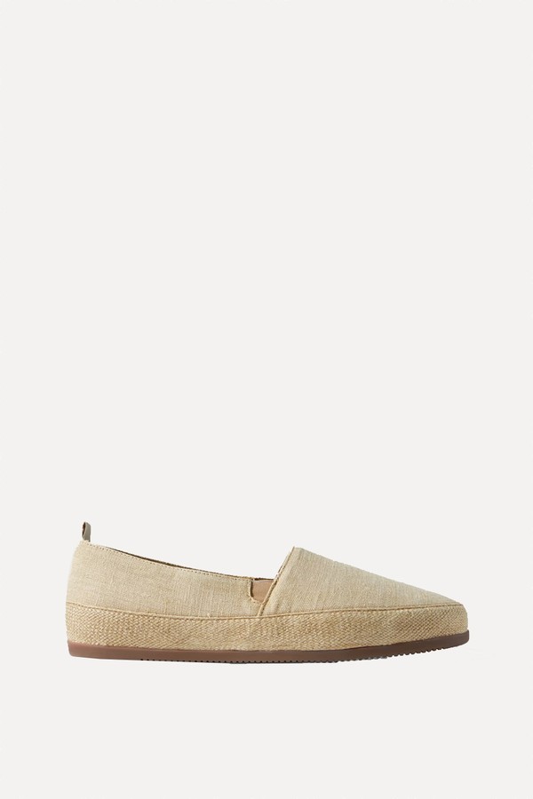Garment-Dyed Linen Espadrilles from Mulo