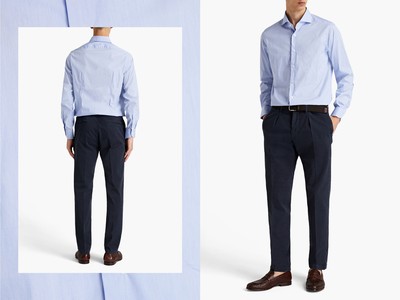 Stretch-Cotton Poplin Shirt, £128  | Peserico