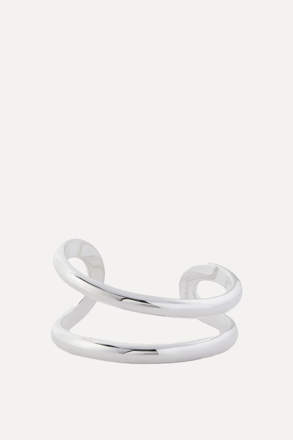 The Maggie Silver-Tone Bangle from Lie Studio