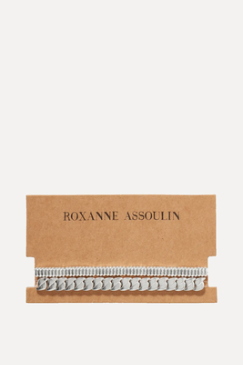 Set of Two Silver-Tone Beaded Bracelets from Roxanne Assoulin