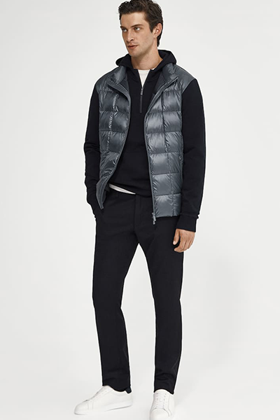 Contrast Knit Down Jacket