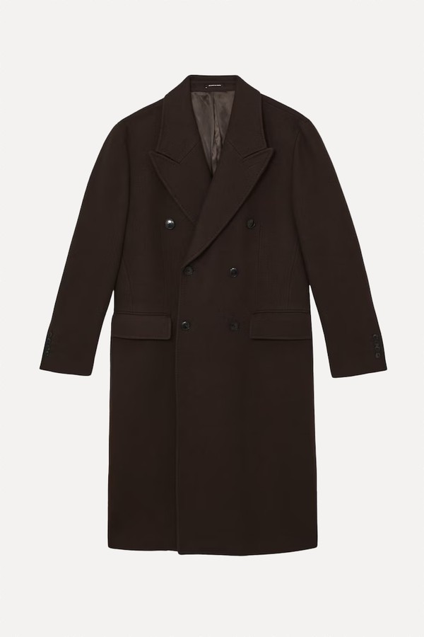 Primo Wool-Blend Double-Breasted Overcoat from Reiss