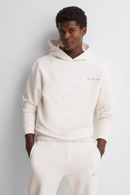 Ché Motif Cotton Hoodie from Reiss
