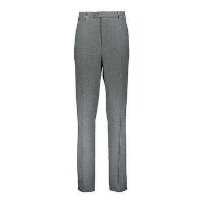 Grey Wool Leisure Fit Trousers