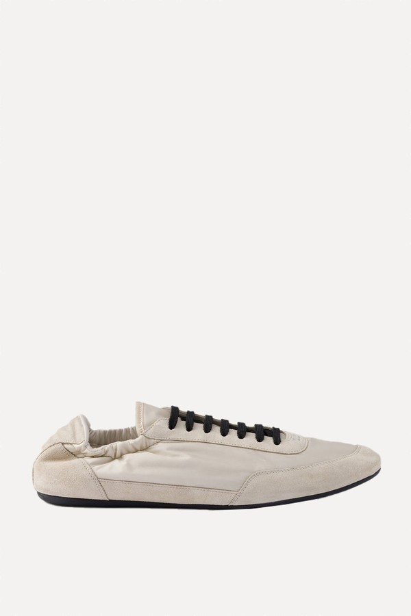 Collapse Re-Nylon & Suede Low-Top Trainers from Prada