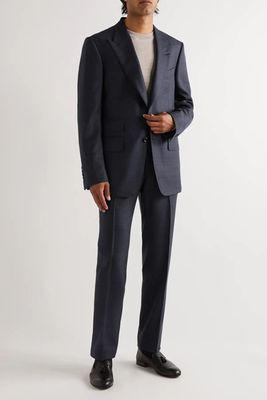 Slim-Fit Prince of Wales Checked Wool Suit Jacket from Tom Ford