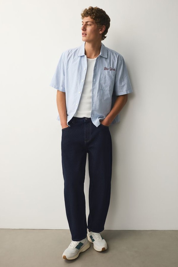 Rinse Wash Barrel Fit Jeans