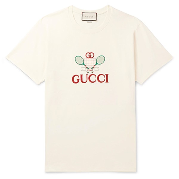 Logo Embroidered Cotton Jersey T-Shirt from Gucci