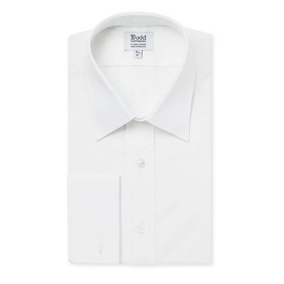 Classic Fit Plain Poplin White Shirt