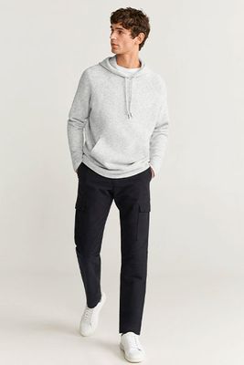 Flecked knit sweatshirt