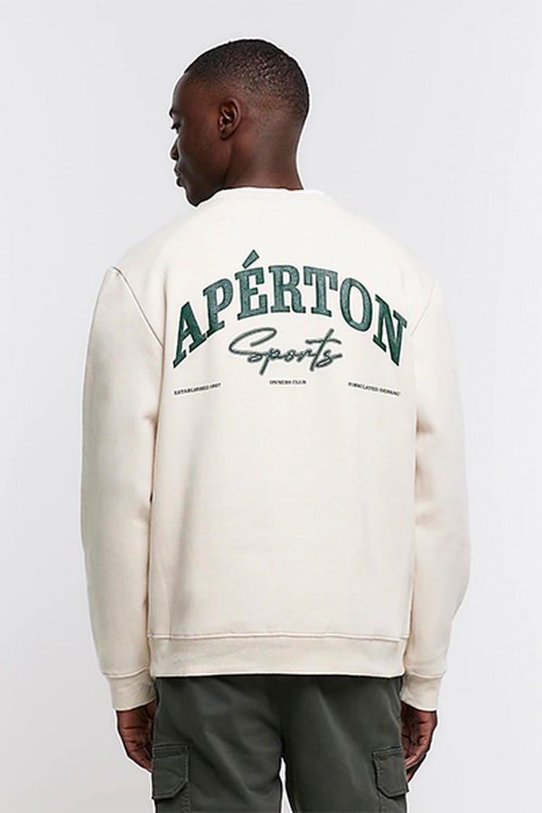 Regular Fit Graphic Aperton Sweatshirt from River Island 