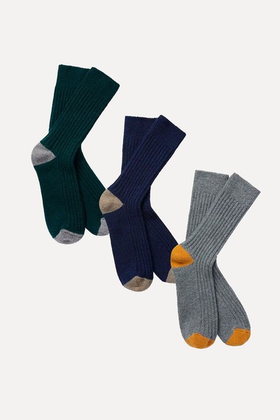 Rib Wool Cashmere Socks from Sirplus