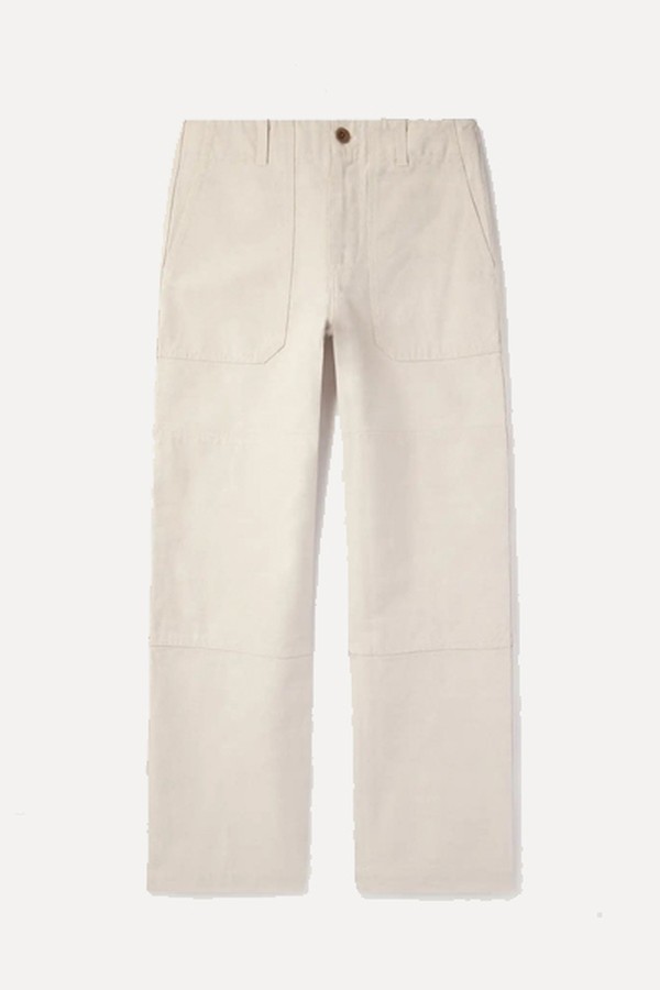 Straight-Leg Cotton & Linen-Blend Canvas Trousers from Mr P
