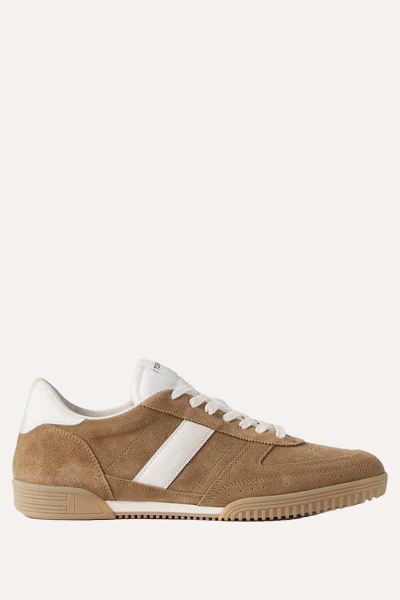 Terence Leather-Trimmed Suede Sneakers from Tom Ford