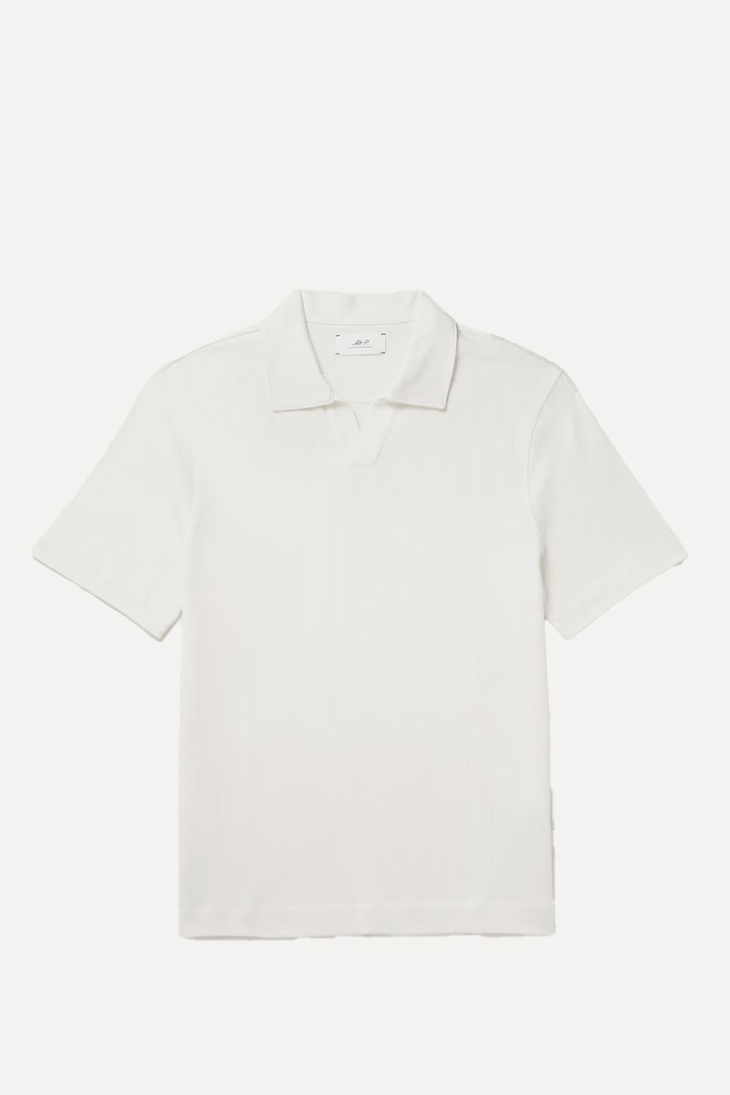 Linen and Organic Cotton-Blend Polo Shirt