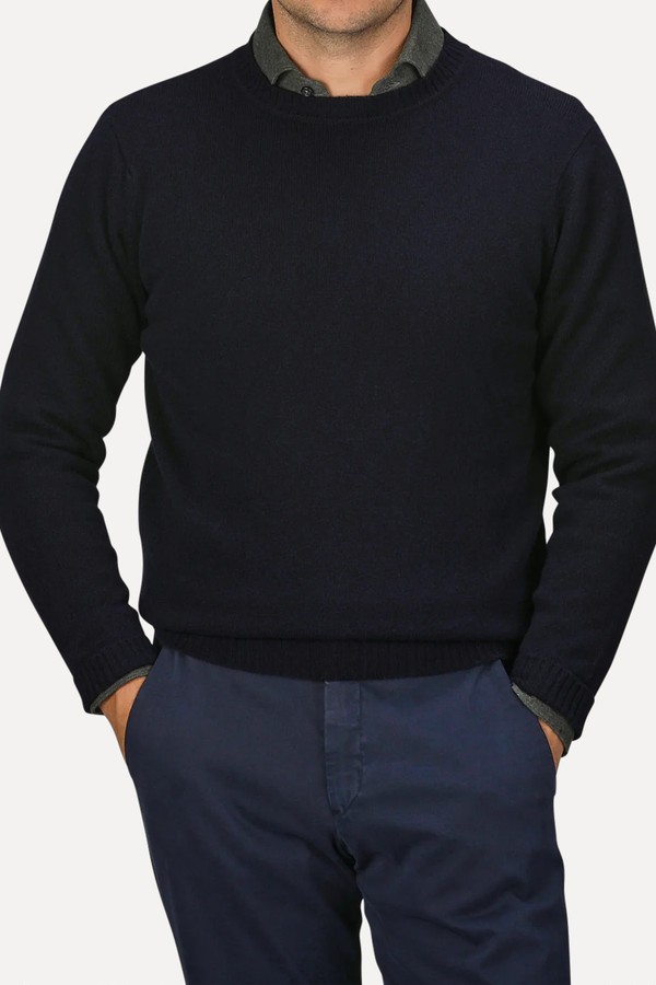 Crew Neck Lambswool Sweater