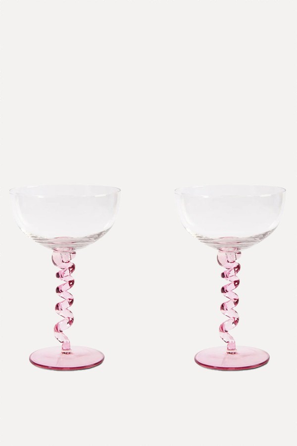 Set Of 2 Spiral Coupe Glasses from &Klevering