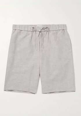 Mélange Tencel And Linen-Blend Drawstring Shorts