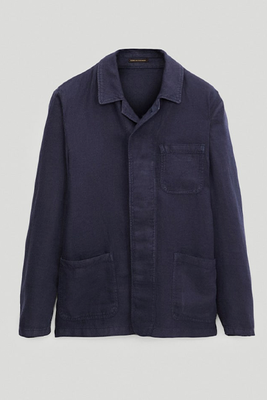 Slim-Fit Linen Dyed Overshirt from Massimo Dutti