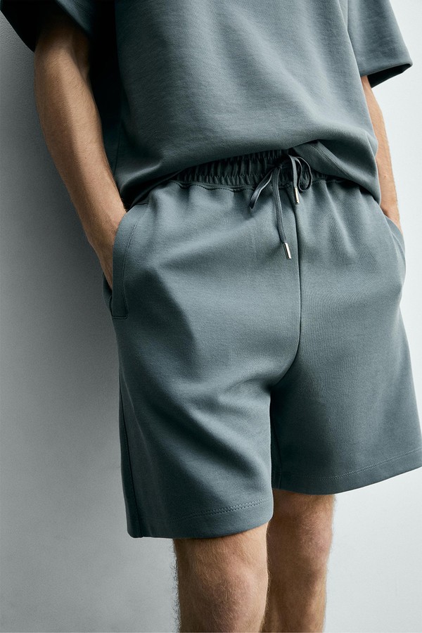 Interlock Relaxed Fit Jogger Bermuda Shorts
