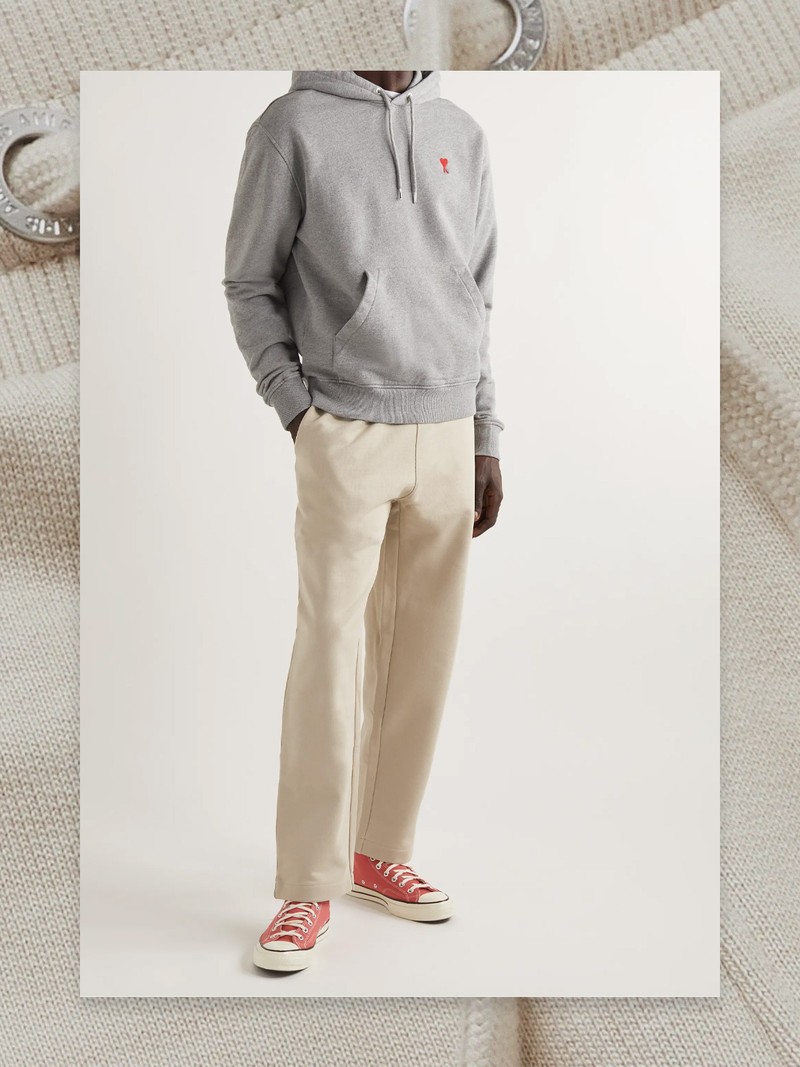 Tapered Logo Embroidered Organic Cotton Jersey Track Pants, £230