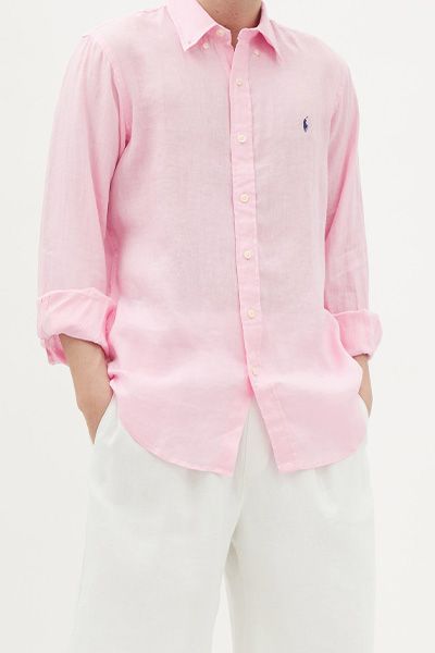 Logo-Embroidered Linen Shirt from Polo Ralph Lauren